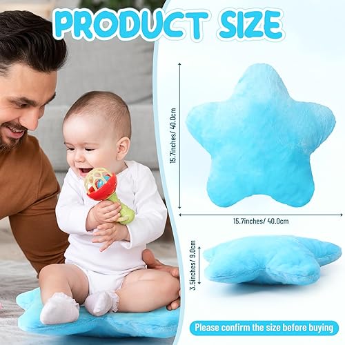 Miniatura 2 de Soaoo Almohada con forma de estrella para niños, decoración de habitación de estrellas, cojín suave y bonito para sofá, sala de estar, dormitorio,