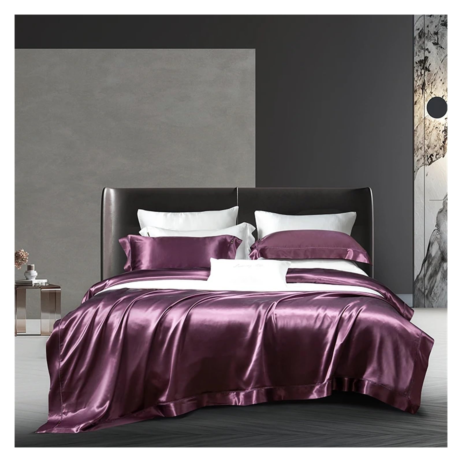 Sbcgfy C Silk Bedding Sets Duvet Over Bedsheet Pillowcase 4Pcs,Otton Duvet,-Queen Size 1.8M Bed 4Pcs