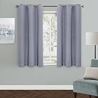 Vista 13 de MYSKY HOME - Cortinas opacas amarillas para sala de estar y dormitorio, cortinas de 84 pulgadas de largo, con ojales, cortinas de oscurecimiento