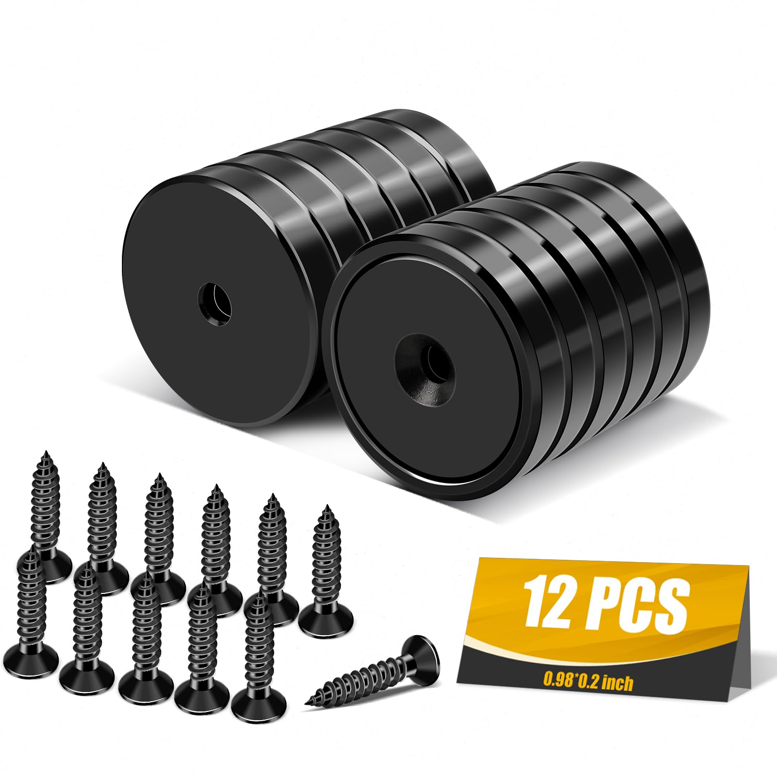 E BAVITE Strong Neodymium Magnets with Screws, 110 Lbs, 12 Pack — Amazon image 10