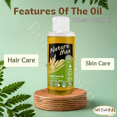 Miniatura 6 de Nature Max Aceite esencial de germen de trigo, aceites esenciales naturales sin diluir puro para el cuidado del cabello y la piel, prensado en frío,