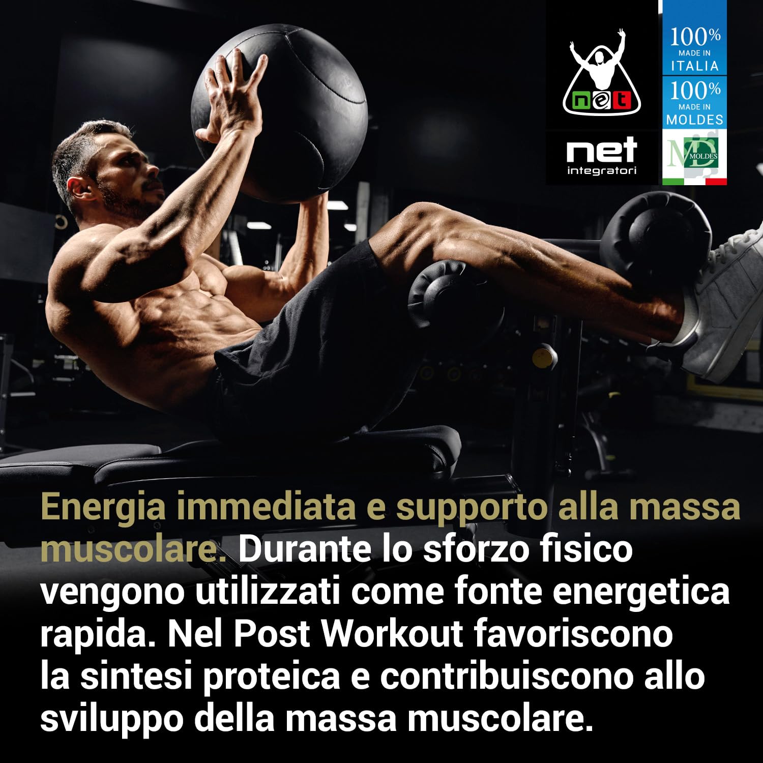 Net Integratori BCAA Zero Carbs 1250 – Aminoacidi Ramificati in rapporto 2:1:1 con Vitamina B6 per il Recupero Muscolare Pre Intra e Post Workout (400 compresse)