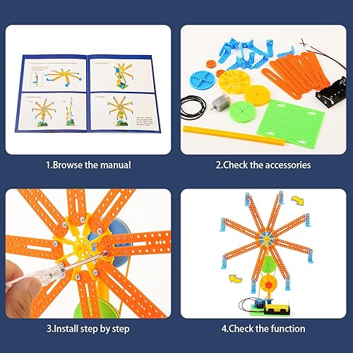 Miniatura 9 de Juguetes STEM para niñas de 8 a 12 años, kits electrónicos de ingeniería de construcción para niños de 8 a 10 años, kit de ciencia de proyectos