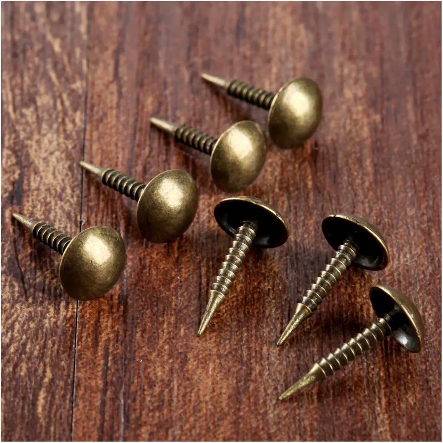 100Pcs 8 * 15mm Antique Bronze Upholstery Nails Jewelry Wooden Box Case Furniture Drum Sofa Decorative Tacks Stud Pushpin Doornail