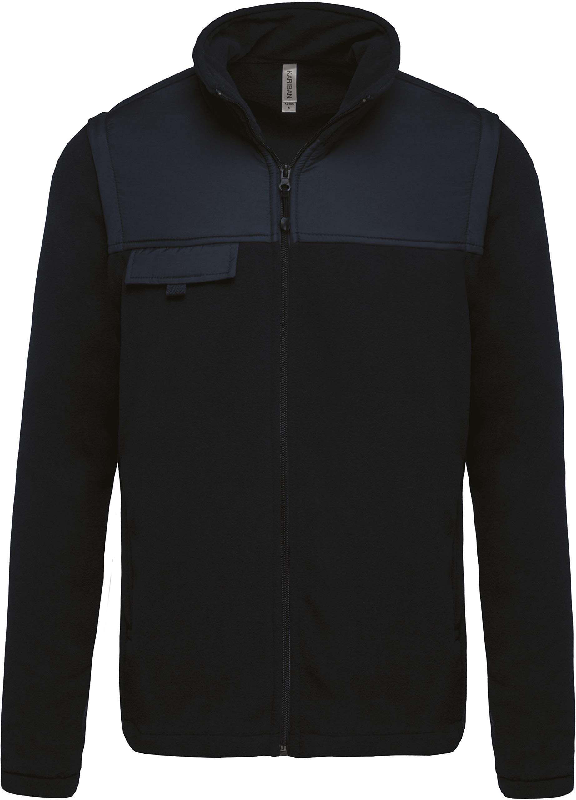 Fleecejacke Schwarz und Dunkelblau S M L XL XXL XXXL mit abnehmbaren Ärmeln als Weste weich und warm Damen und Herren