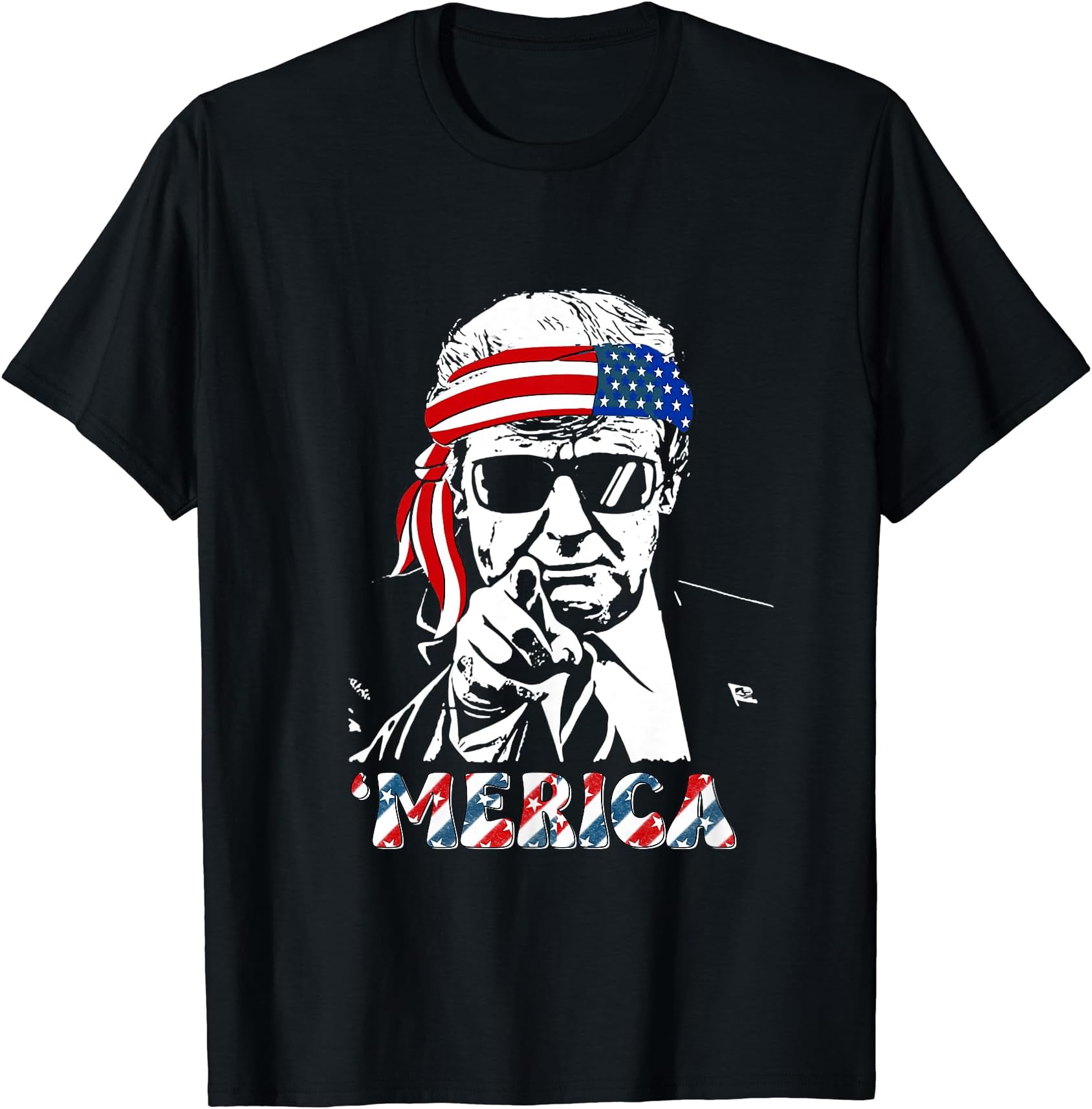 'MERICA TRUMP Fourth Of July ShirtMERICA TRUMP Happy 4th Of July Trump American Flag T-ShirtOEKO-TEX STANDARD 100