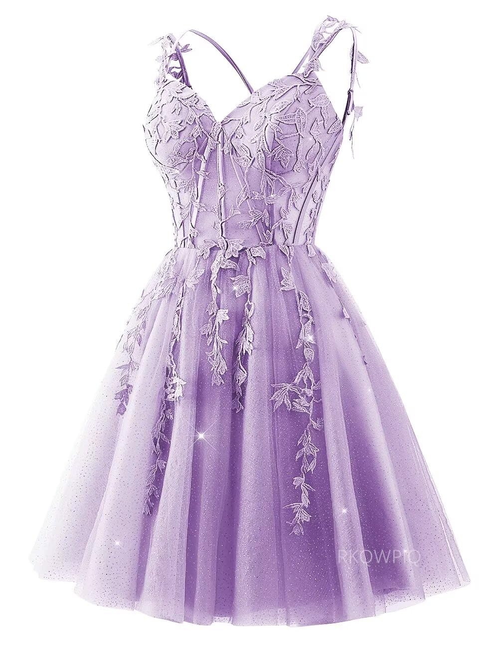 Sparkly Tulle Fairy Homecoming Dress for Teens Spaghetti Strap Corset Prom Dresses 2025 Lace Applique Ball Gowns