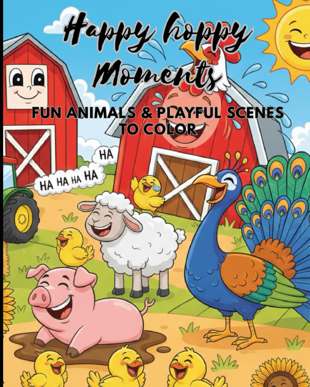 Happy Hoppy Moments: Fun Animals & Playful Scenes to Color