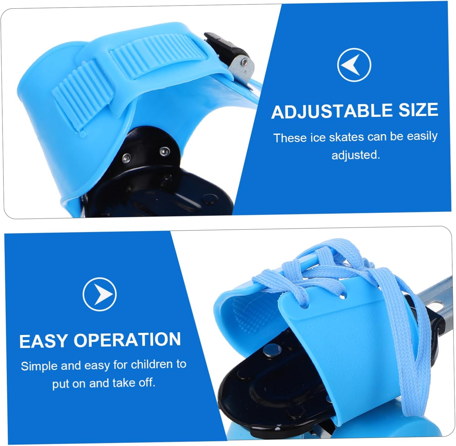 YARNOW Adjustable Roller Skates for Boy Girl Double Row Design for Enhanced Balance Easy to Use for Beginners Aged Versatile Outdoor Skating Shoe Blue