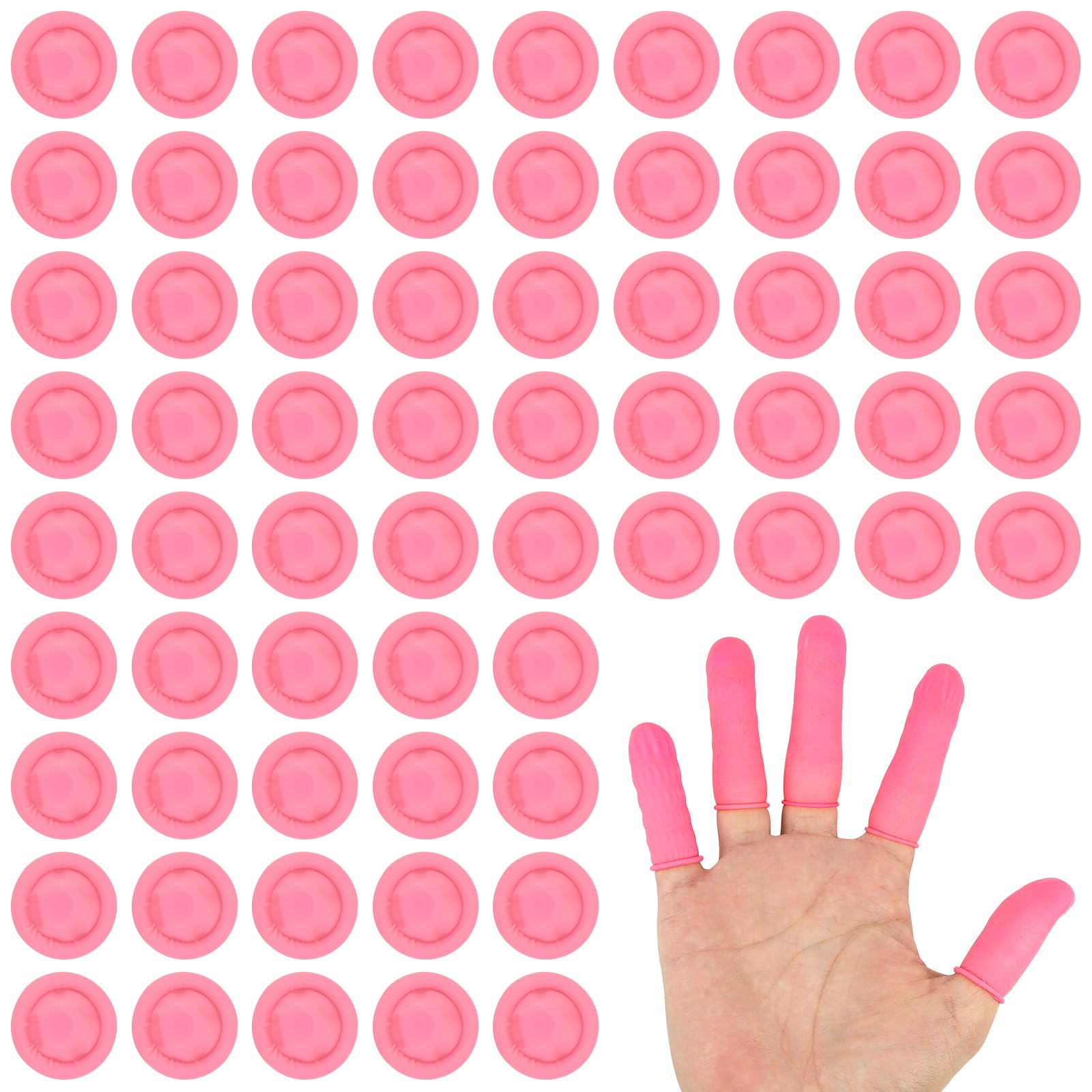 600Pcs Finger Protectors Anti Static Rubber Fingertip Cover Protector Disposable Finger Covers