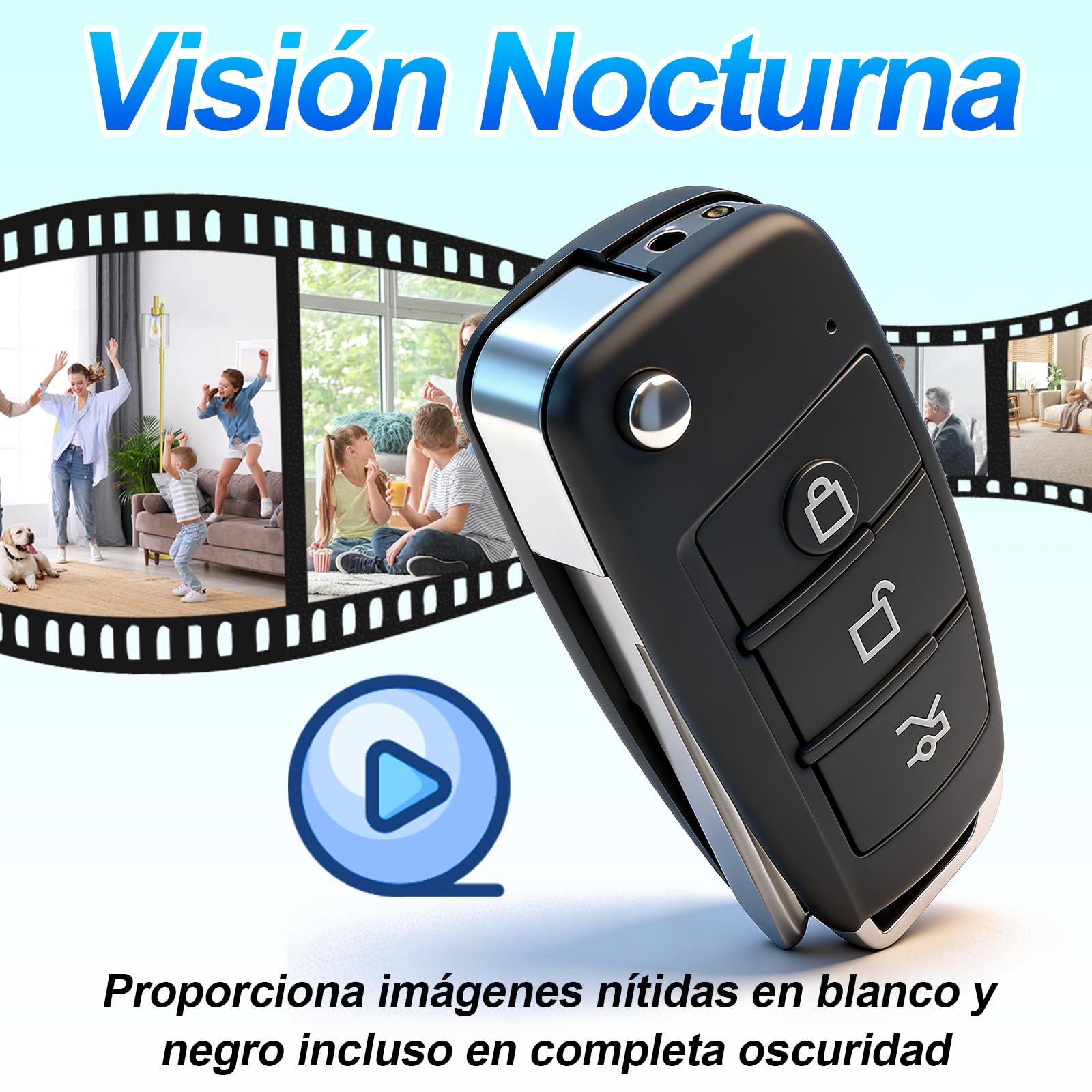 Mini Camara Espia, 1080P HD Camara Espia Oculta con Visión Nocturna, Lente Gran Angular de 120° Camara Oculta Espia Camuflada con Detección de Movimiento