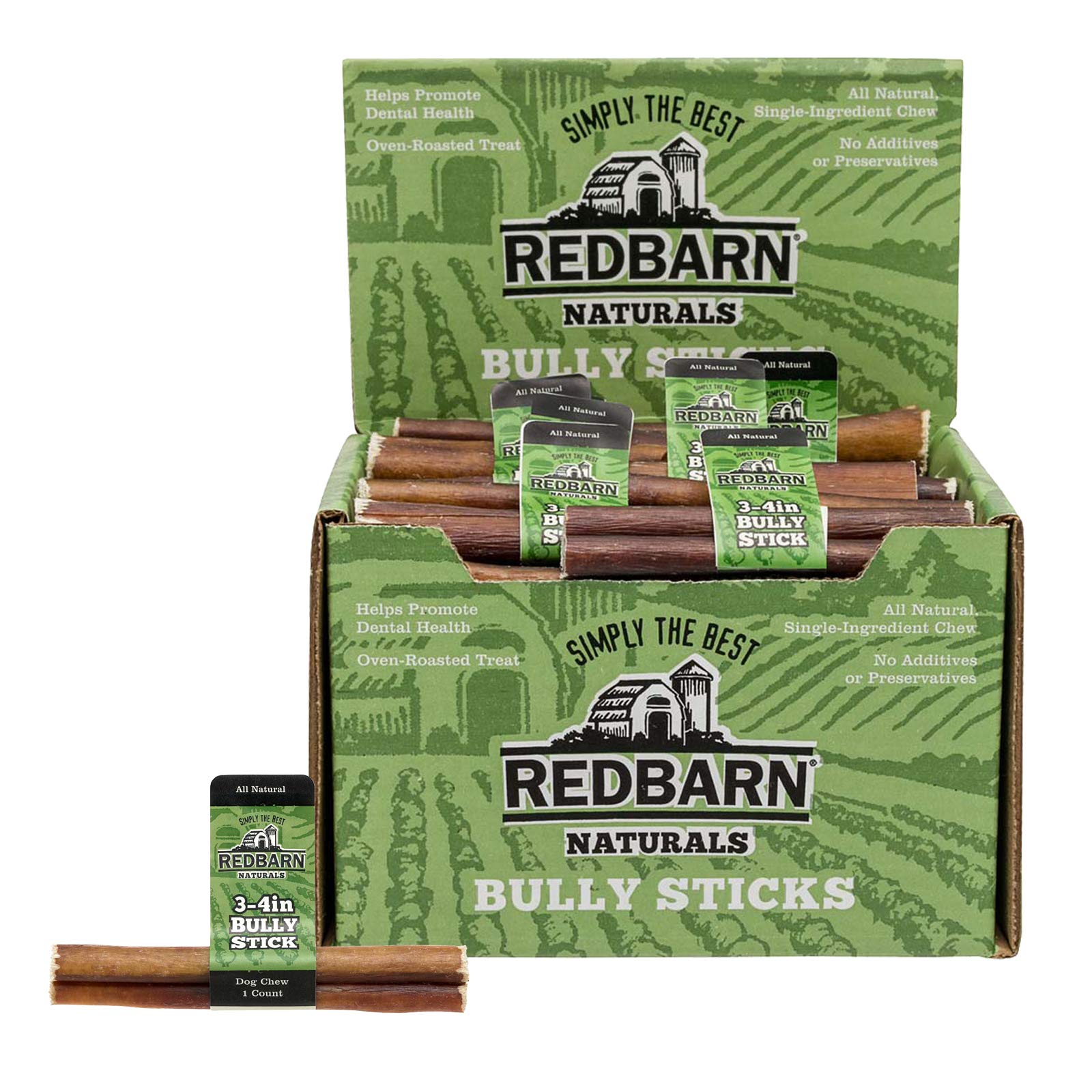 REDBARN NATURALS Bully Stick, Beef, 8.5g, 1 Count
