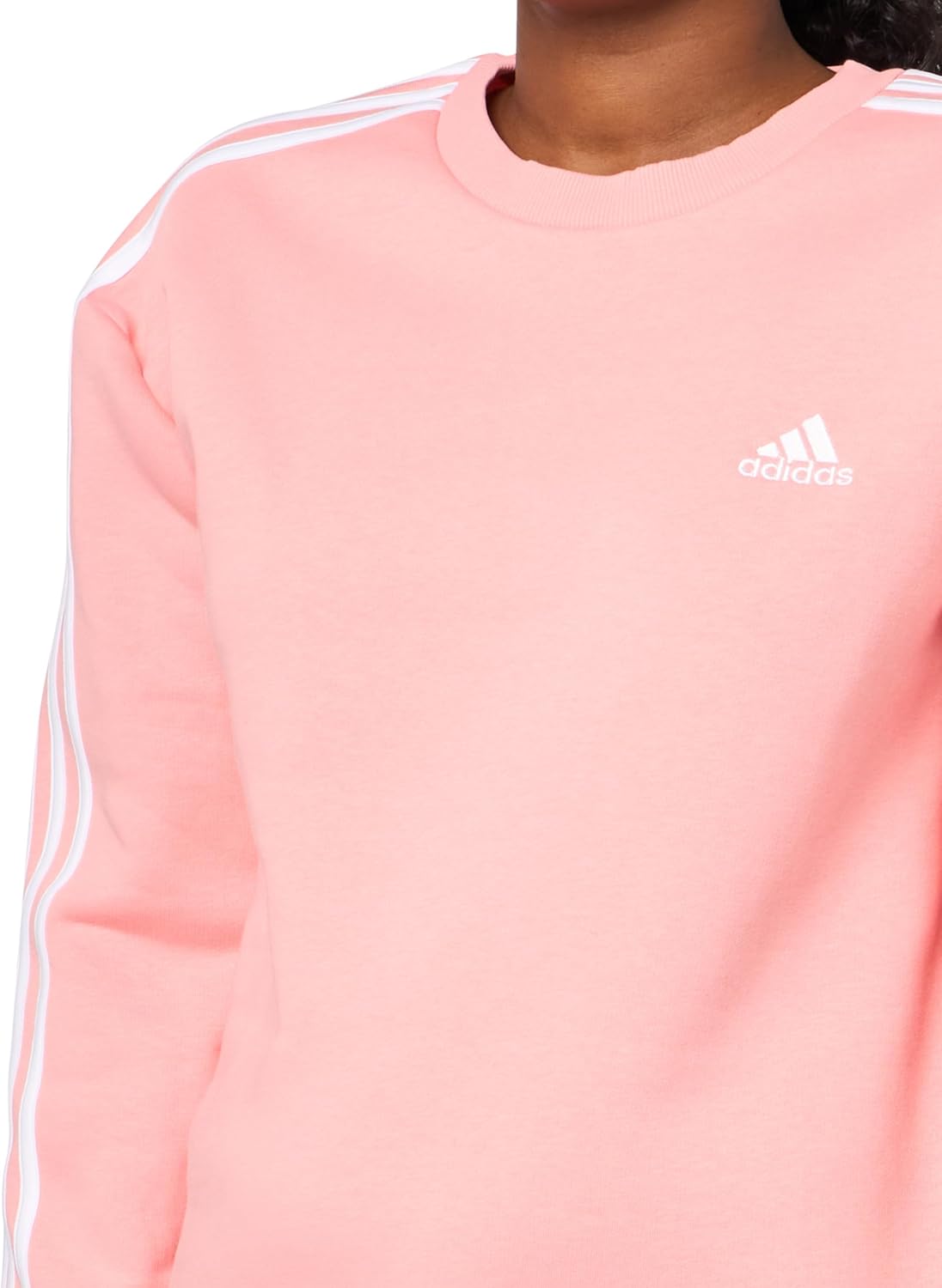 adidas womens Essentials 3-stripes Fleece Sweatshirt - Image 3