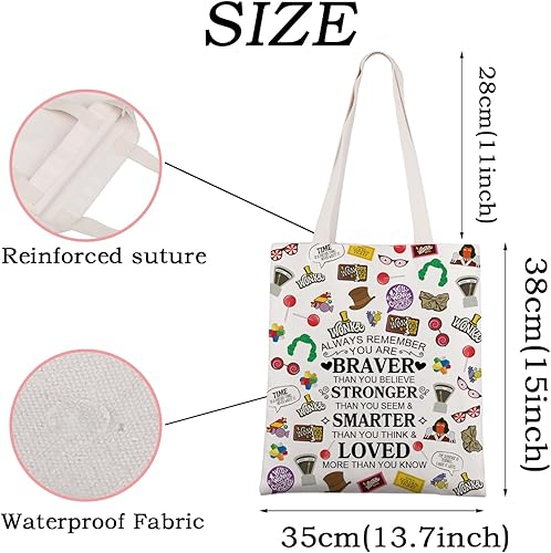 Miniatura 3 de WSNANG Willy - Bolsa de viaje reutilizable con diseño de Wonk de chocolate, regalo para fanáticos de Wonk, regalo para amantes musicales