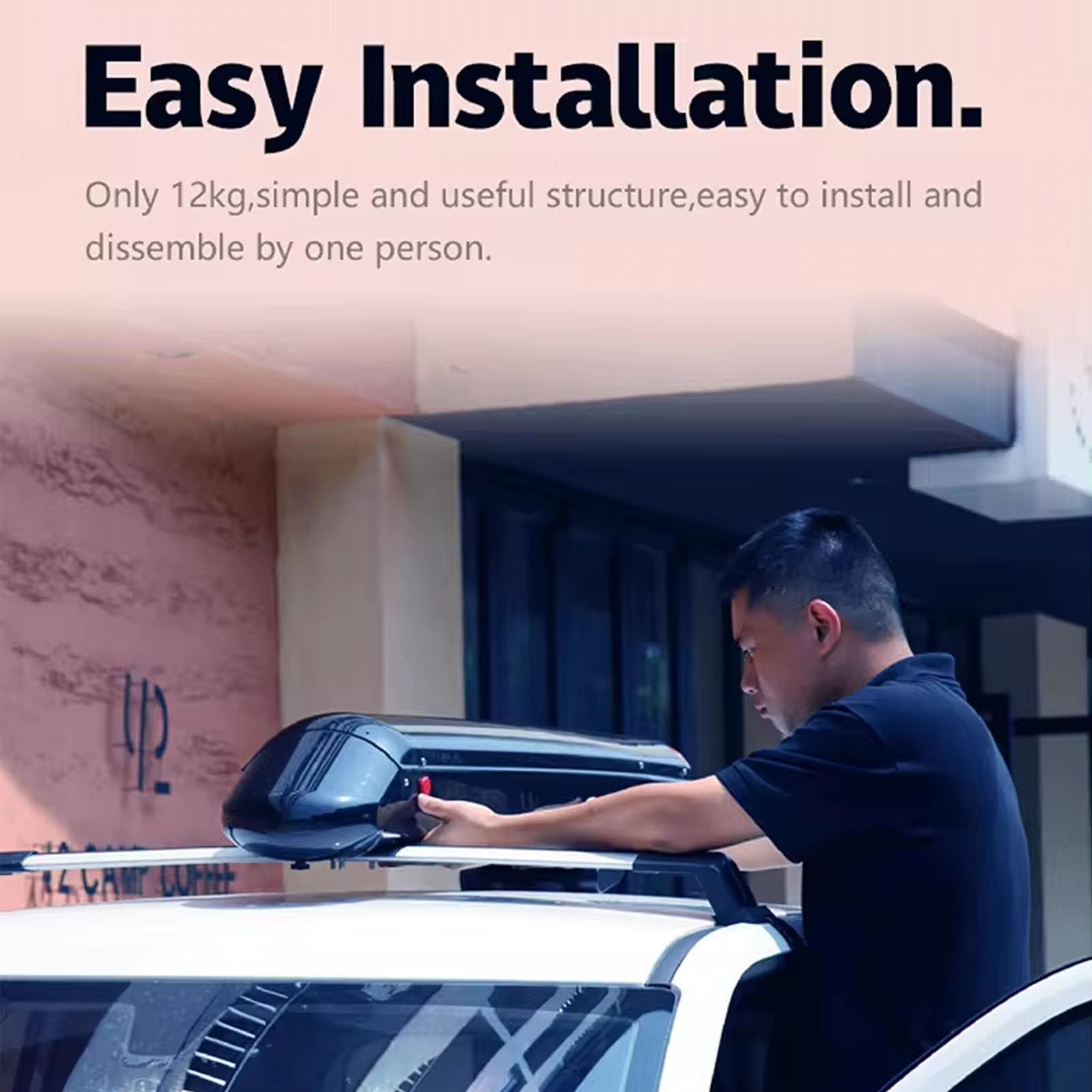 Heumbio Tienda De CampañA para Coche Totalmente AutomáTica, Cochera Plegable para Uso En El Techo del Coche, Cubierta De Toldo para Coche con ProteccióN Solar, con Control Remoto,Grey