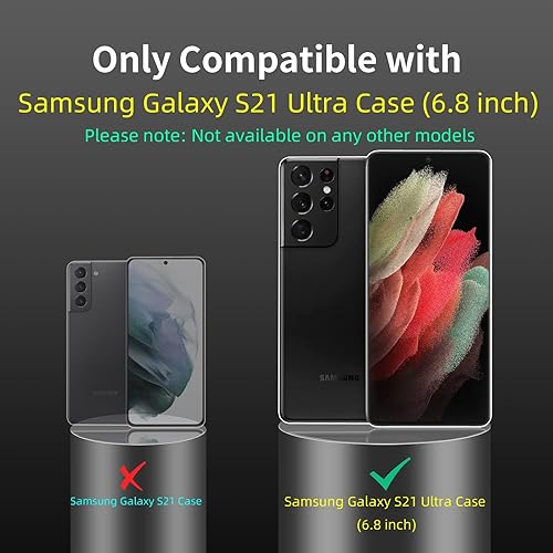 Miniatura 2 de Funda magnética para Samsung Galaxy S21 Ultra compatible con MagSafe Galaxy S21 Ultra con protector de pantalla de vidrio, con función atril,