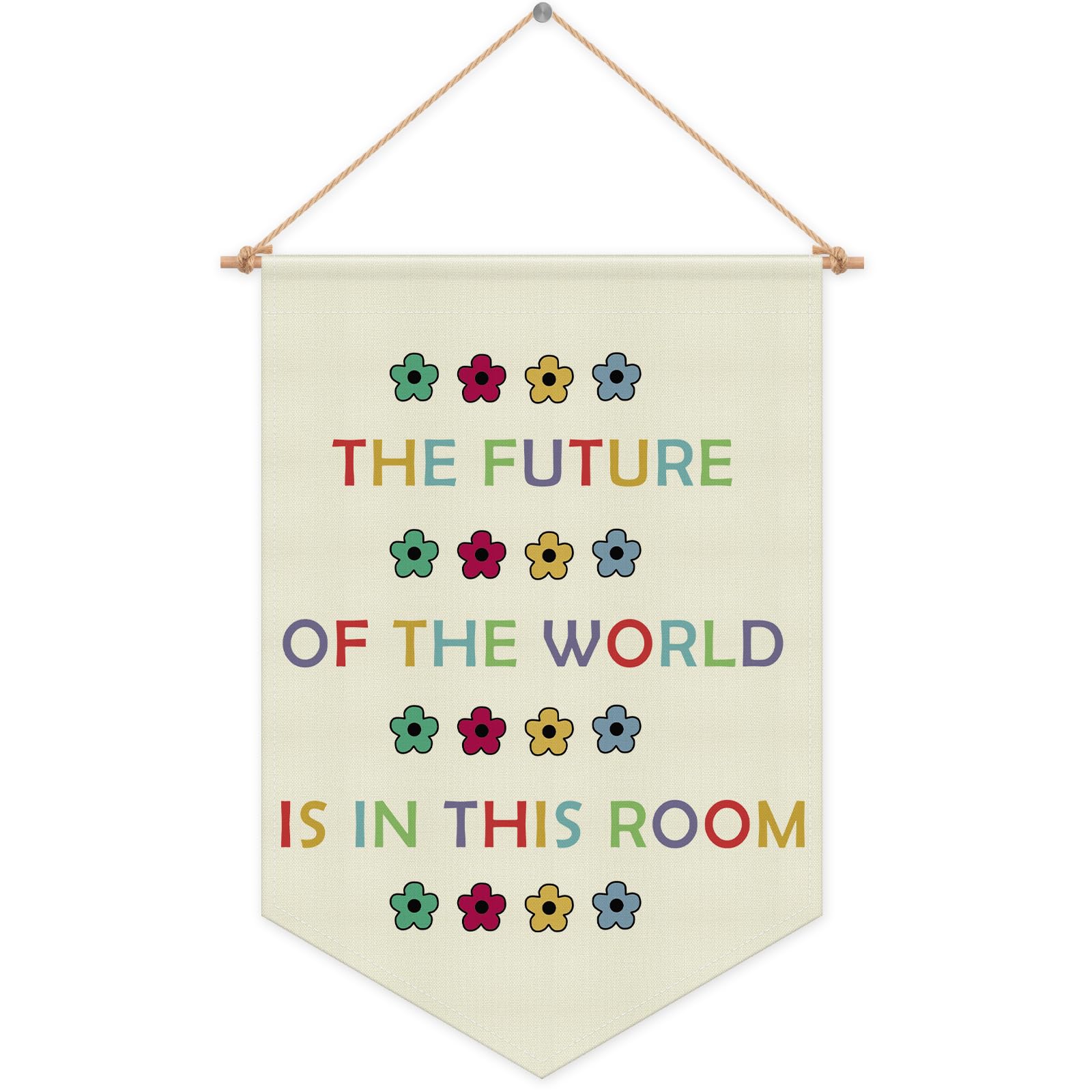 Inspirational Kids Quote Wall Decor Hanging Pennant Flag Banner Motivational Gift for Kids Bedroom Playroom Nursery Girl Boy Teen Wall Sign Decor Christmas Birthday Gift Cotton Linen