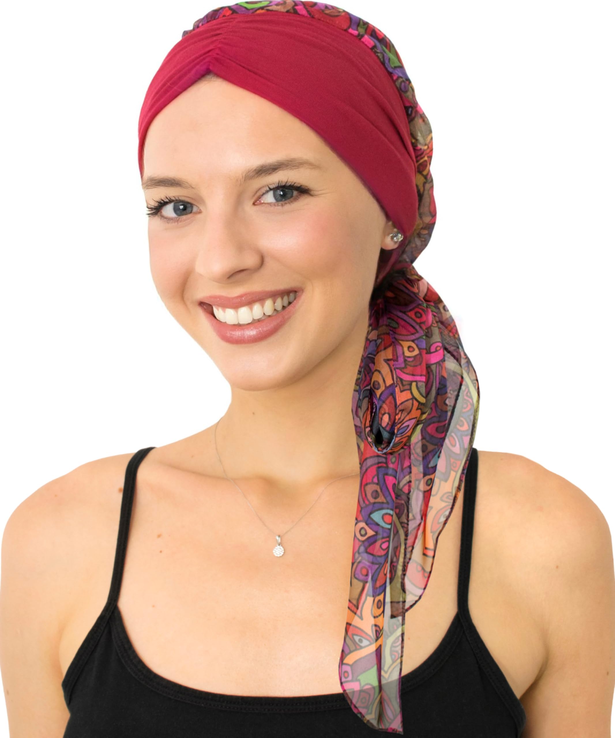 CAPLORDHead Scarf for Women Skull Cap Chemo Patients Headwear Cancer Hair Loss Scarf Headwrap Cover Hat Turban Covering Wrap
