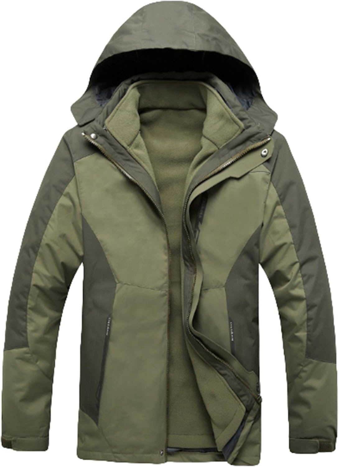 Men's warm mountaineering jacket Waterproof Climbing Hooded Jacket