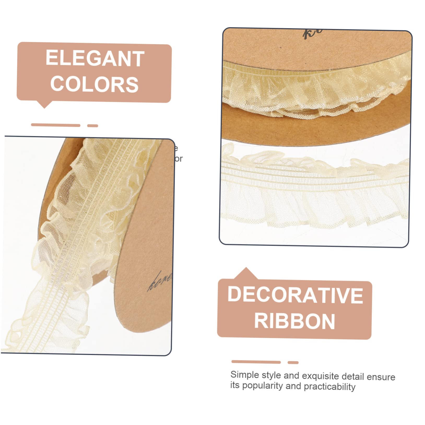 5rollos Lazo De Encaje Elástico De Para Manualidades y Decoración De Ropa De Ribete Floral Para Bodas y Accesorios De Vestuario