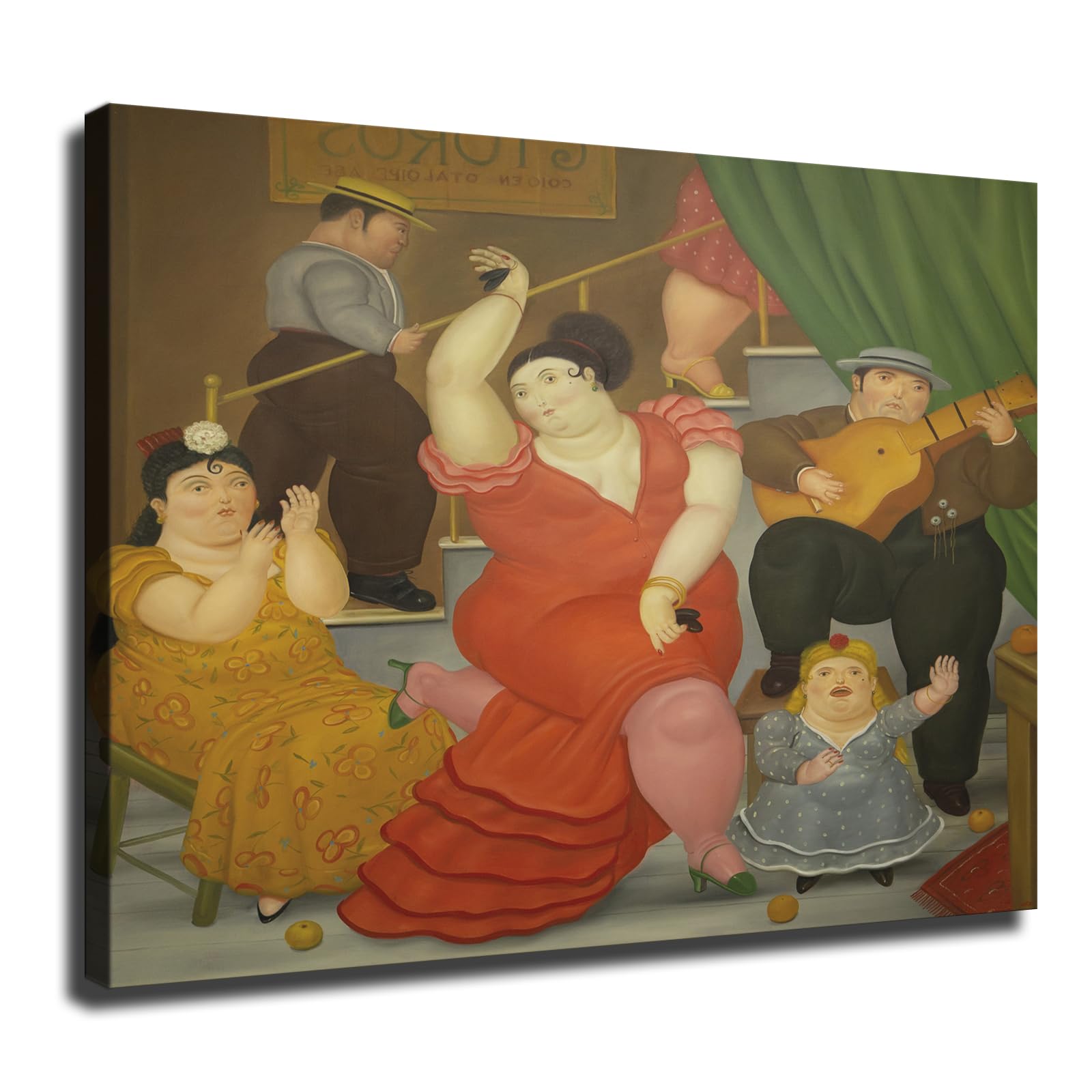 Flamenco By Fernando Botero Poster Canvas Print HD Photo Wall Art Home Living Room Bedroom Cafe Office Modern Background Decoration (08x10inch