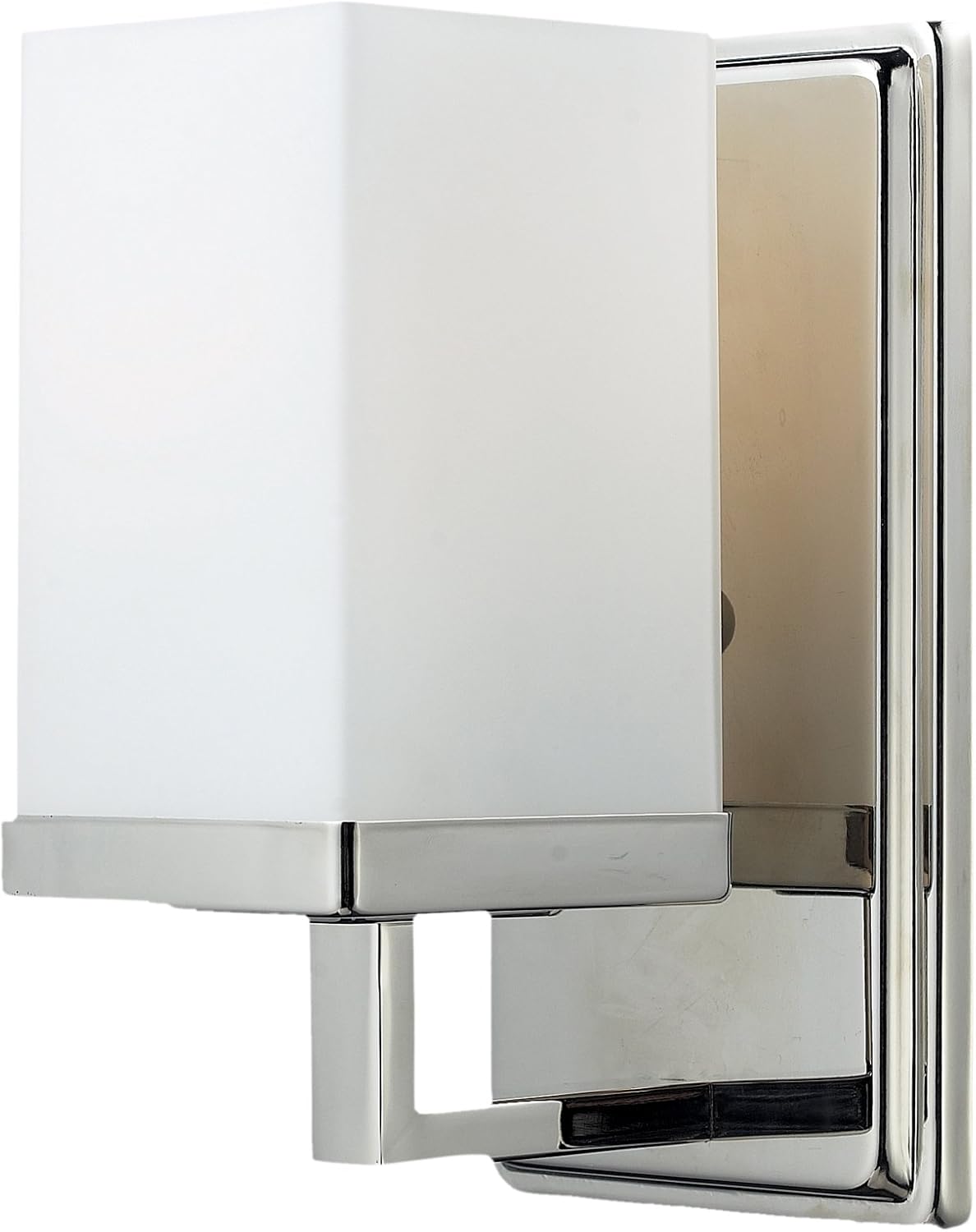 Z-Lite 1901-1V Tidal One Light Vanity Light, Metal Frame, Chrome Finish and Matte Opal Shade of Glass Material