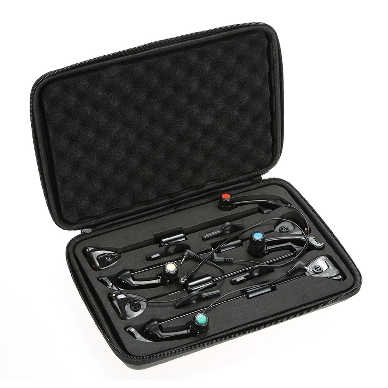 Juroupi Black 4 Pcs Set Led Hanger Sensor Swinger Illuminated Fishing Swingers In Cases Bite Indicator Carp Fishing Wiggler Tackle Kit