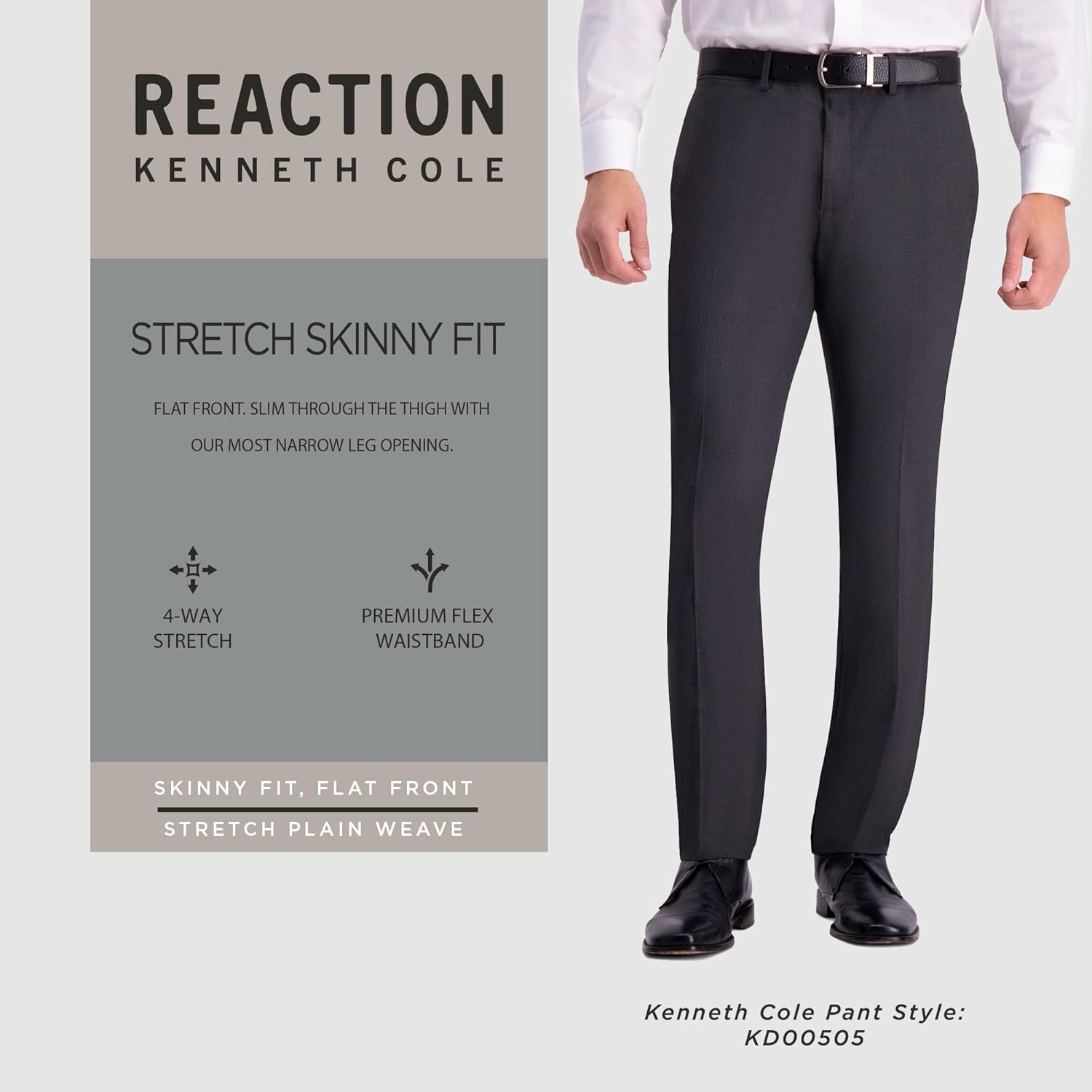 Kenneth Cole REACTION Men's Skinny Fit Stretch Dress Pant - Image 4