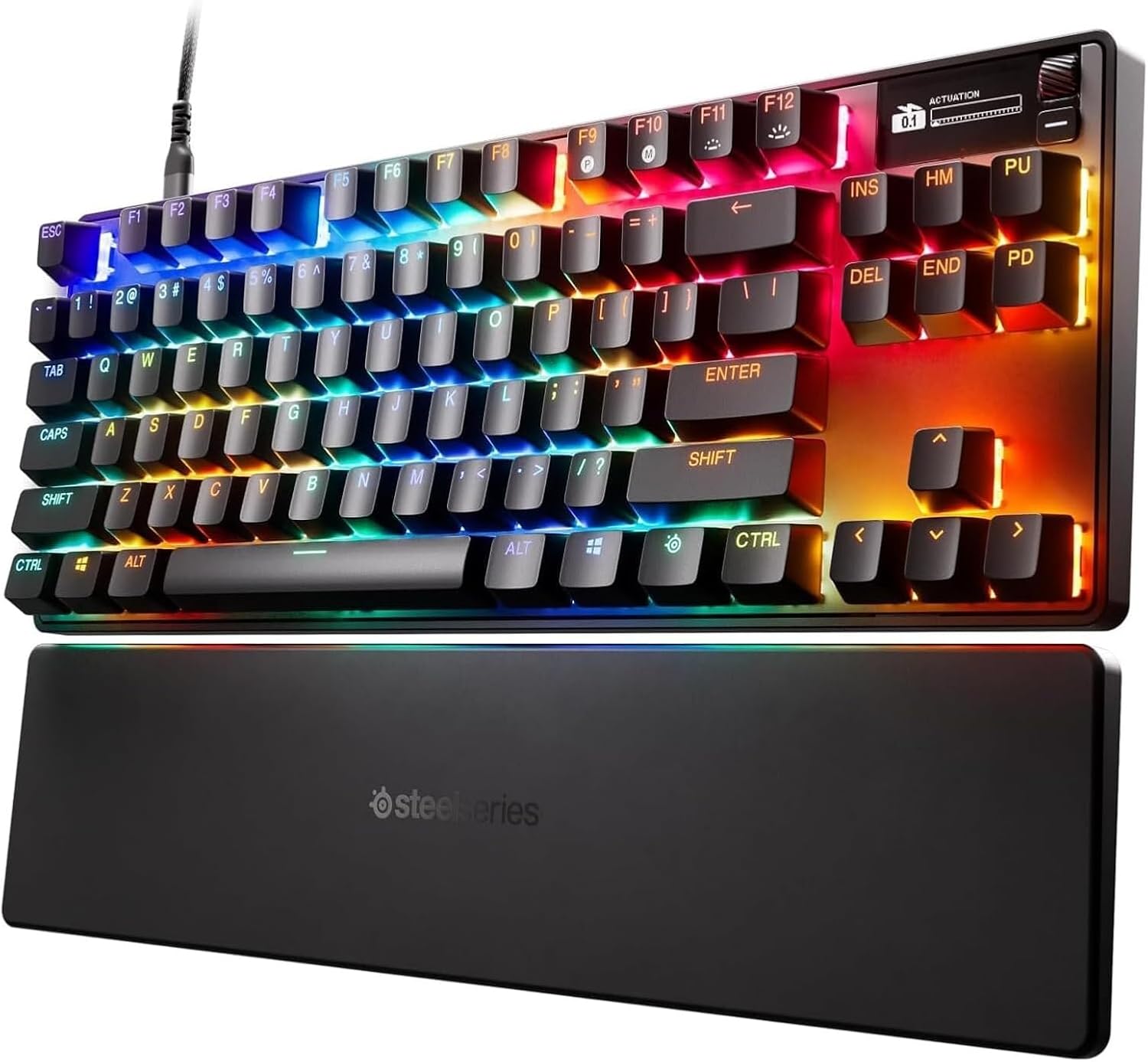 SteelSeries Apex Pro TKL Gen 3 Mechanical Gaming Keyboard with OmniPoint 2.0 HyperMagnetic Adjustable Switches, USB, 108 Keys, RGB Backlighting