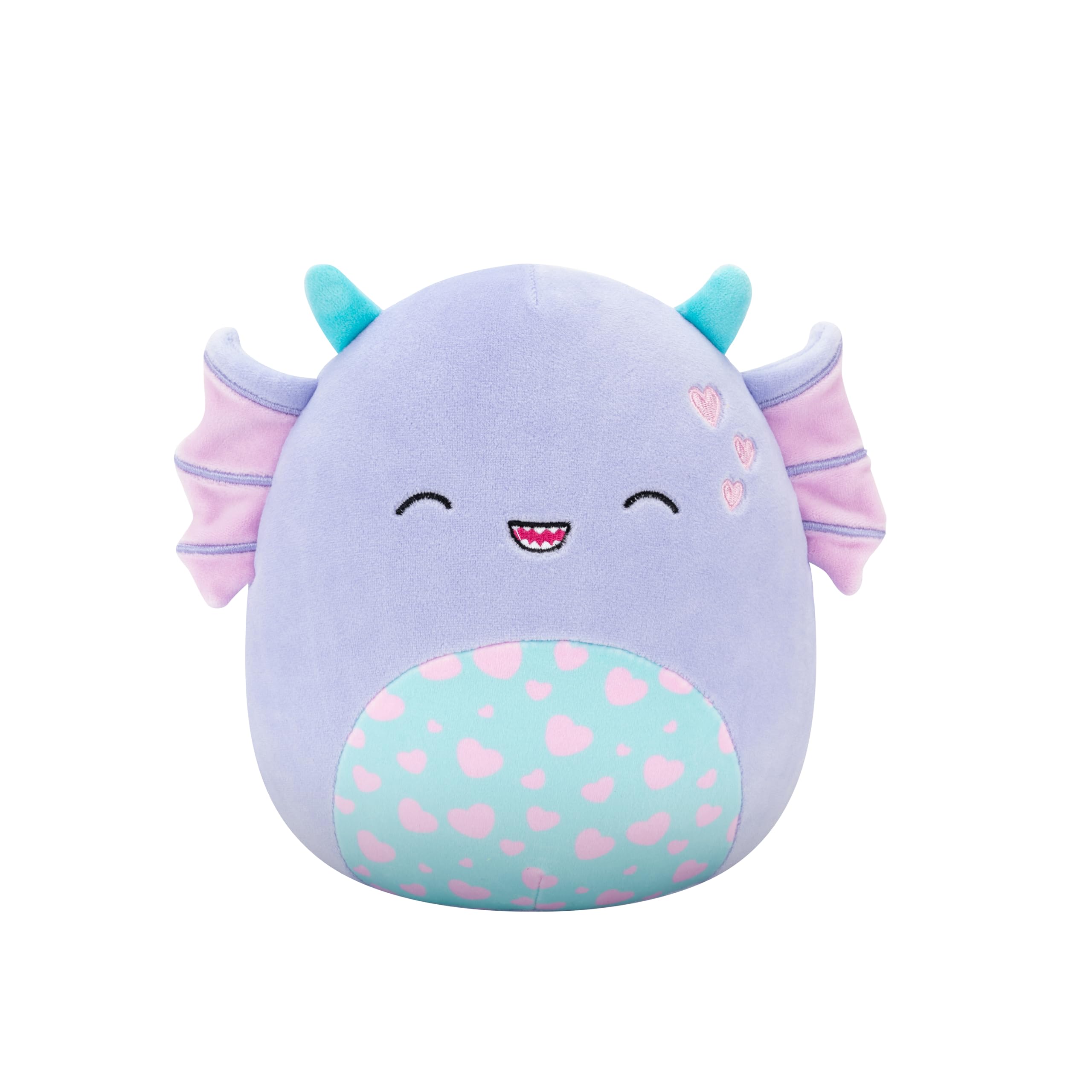 Squishmallows Original 8in Strobe the Purple Swamp Monster with Hearts – Official Jazwares Valentine Plush (Little)