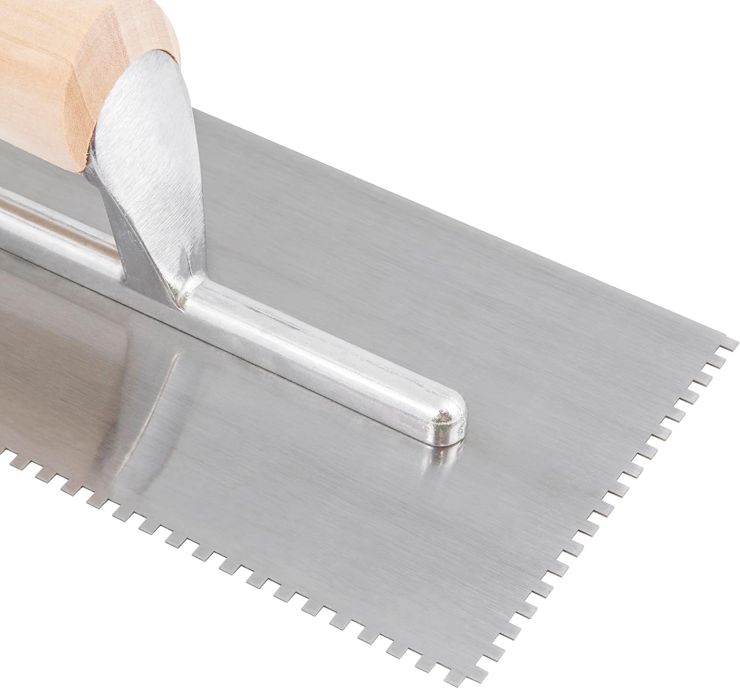 Roberts 1/8" x 1/8" x 1/8" Square-Notch Pro Wood Flooring Trowel with Wood Handle