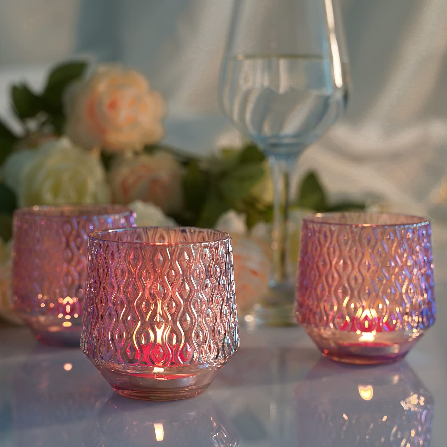 Amazon.co.jp: ゴールド 奉納キャンドルホルダー 6個セット 3.15インチ