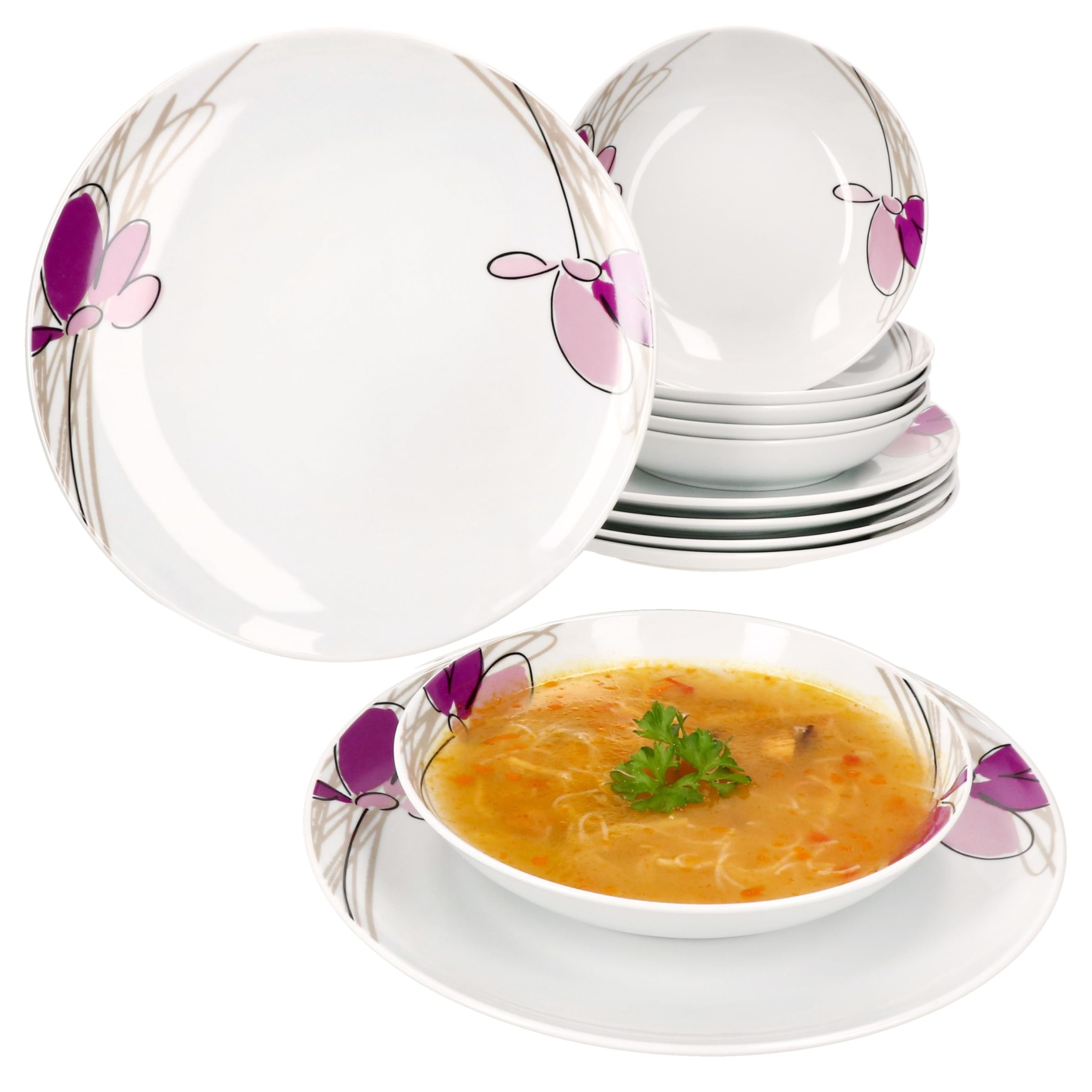 MamboCat Venise Lot De 6 Coquetiers Avec Plateau, Pour 6 Personnes