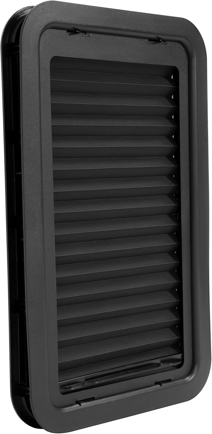 ALMULOO 806621 RV Window, 12" W x 21" RV Entry Door Window With Low-profile Shade for Cargo Travel Trailer, Camper, Motorhomes