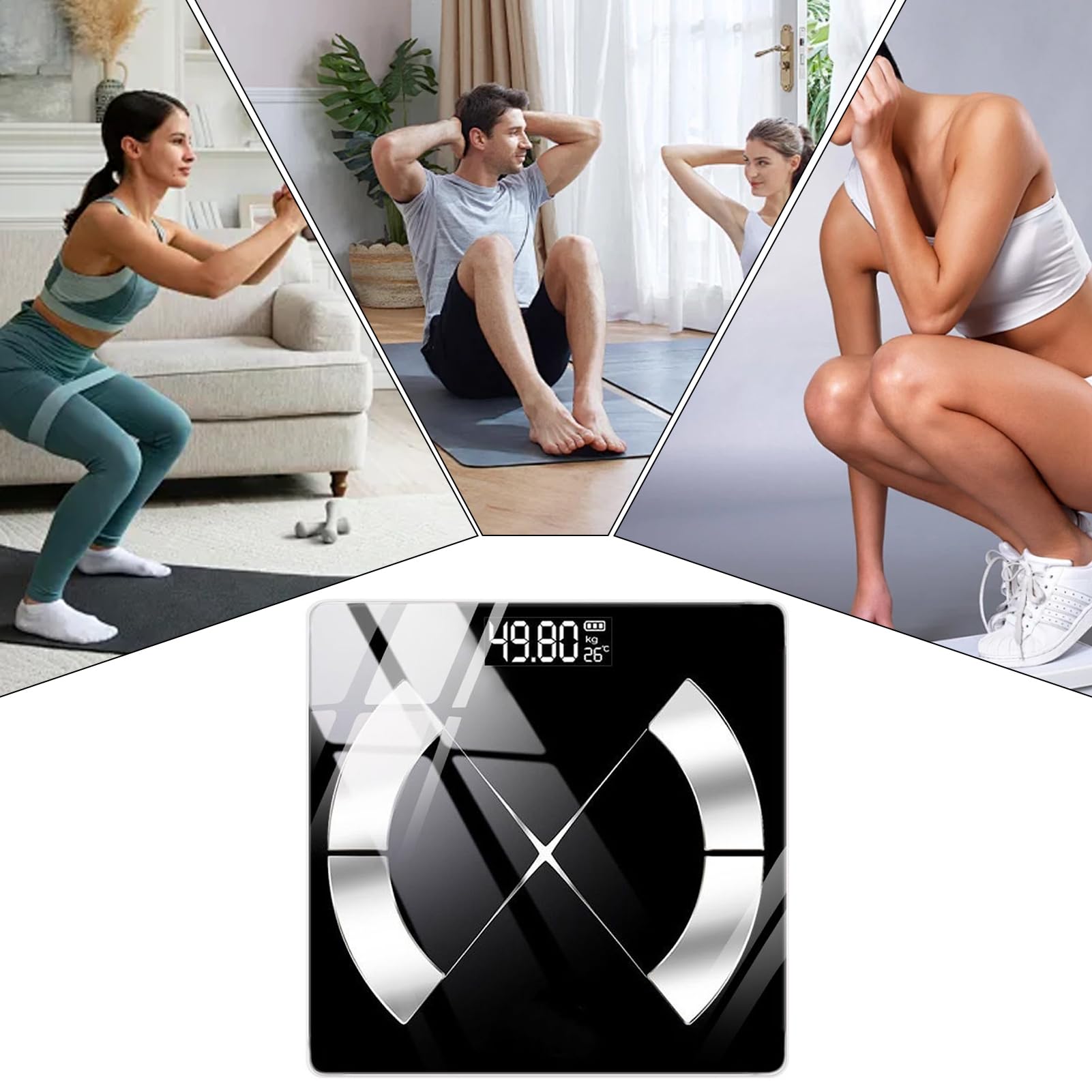 Bilancia Massa Grassa Monitor Della Composizione Del Grasso Corporeo Per La | Bilancia pesapersone intelligente con USB Per Casa Palestra Fitness Salute Benessere Gravidanza Anziani