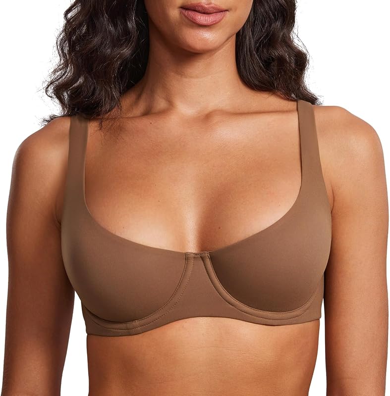 Women's Unlined Balconette Bra Scoop Neck