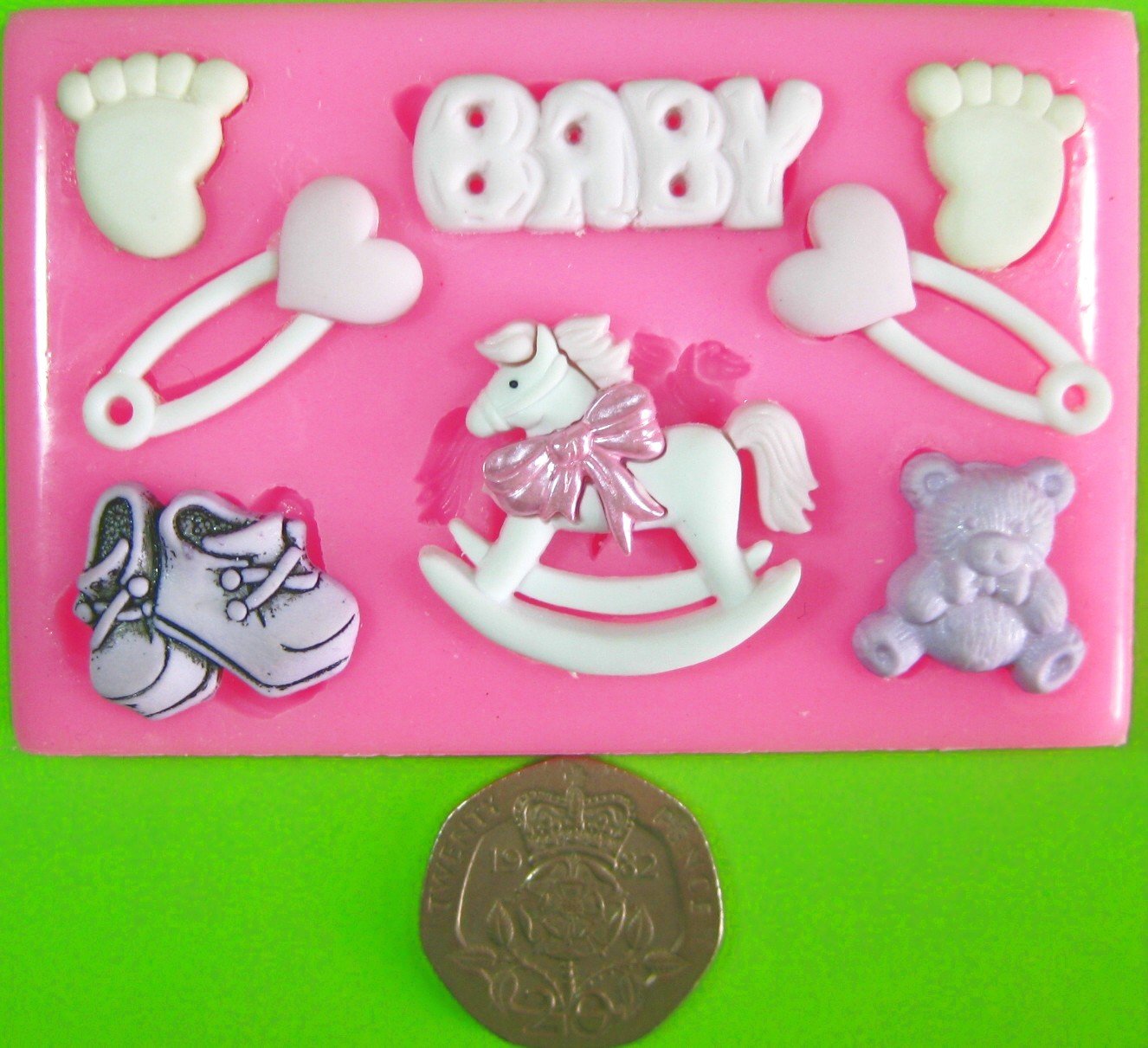 7 En 1 Pour Baptême Bébé Moule En Silicone Moule Pour Décoration Gâteau Glaçage Pour Gâteau Sugarcraft Outil De Fées Blessings