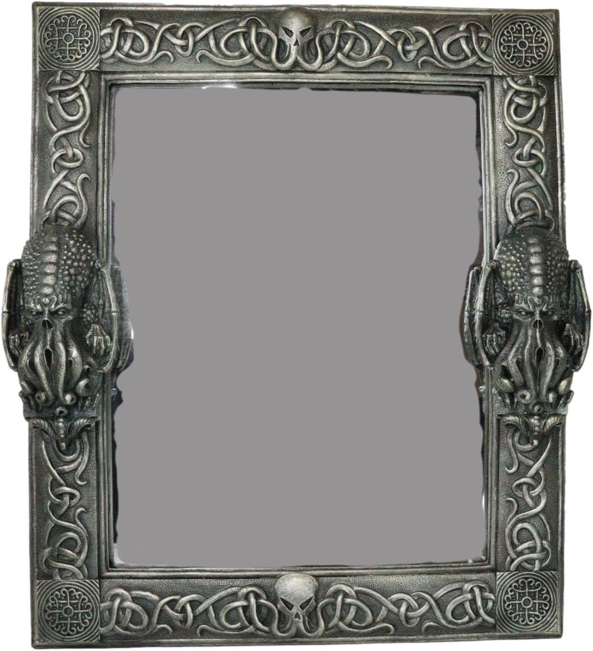 Ebros 18.75" Tall Vintage Antiqued Bronze Marine Sea Monster Kraken Cthulhu Octopus Tentacles Vanity Wall Mounted Mirror Sculpture Legends Myths and Fantasy Accent Decor