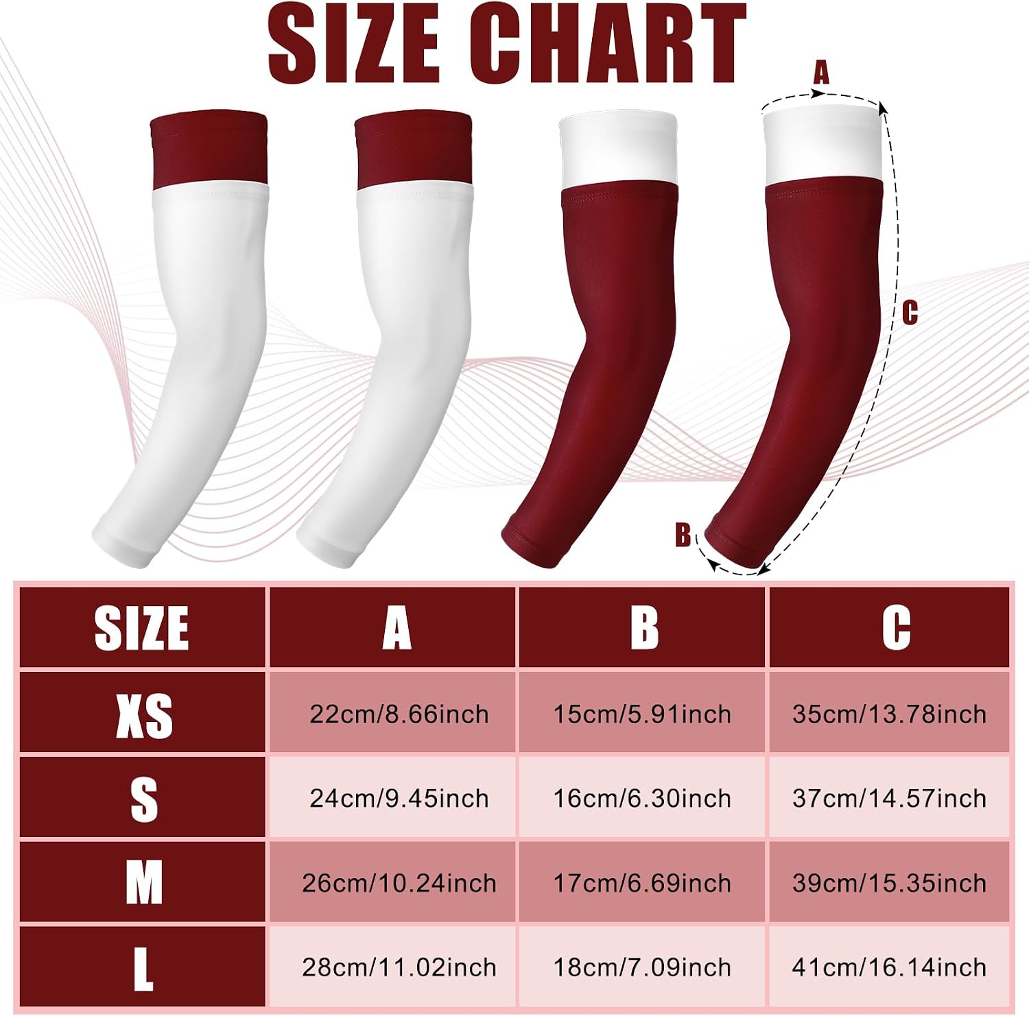 Coume 2 Pairs Double Arm Sleeves Football Drip Arm Sleeves for Football Basketball Baseball Volleyball
