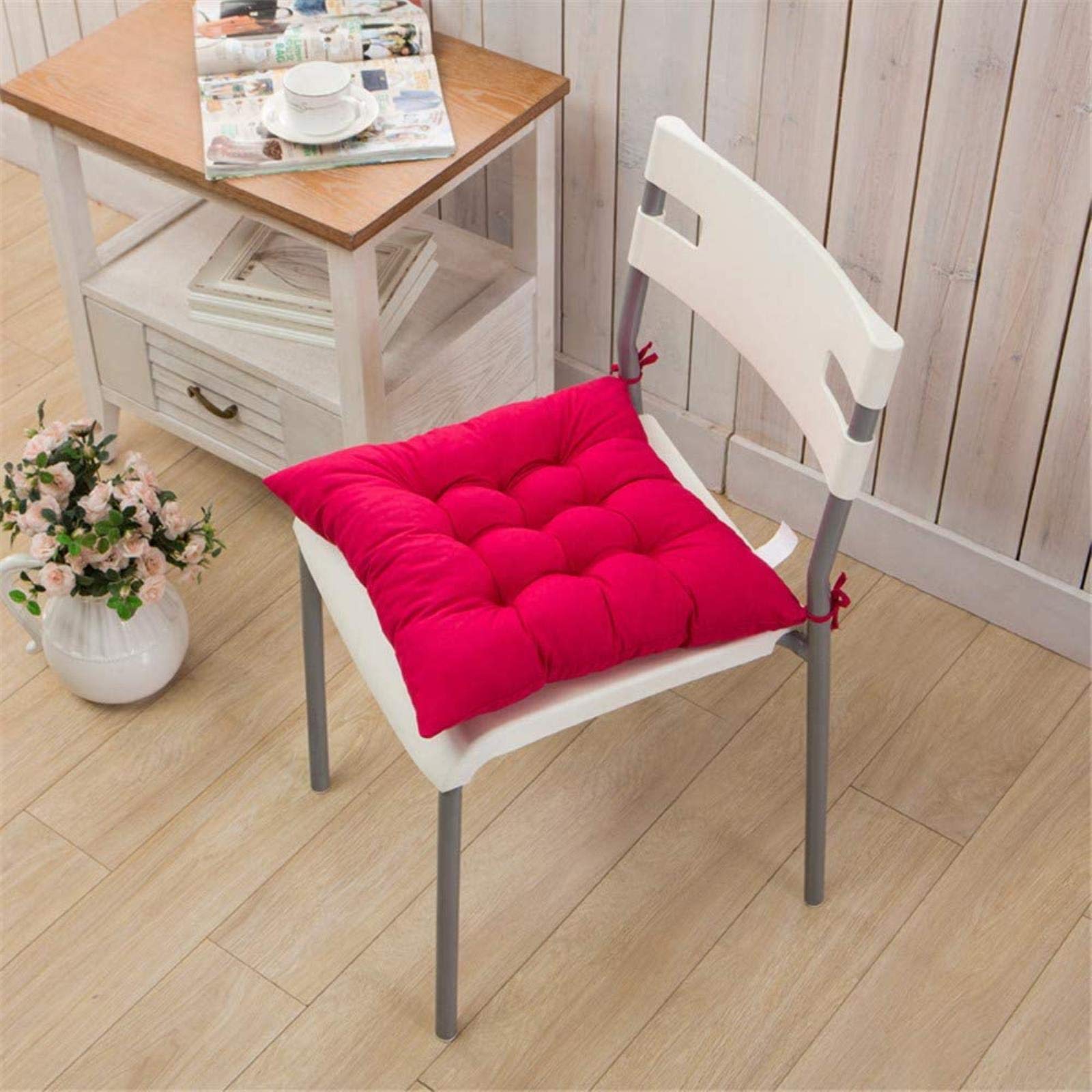 Coussin de siège épais lot de 2 avec attaches pour chaises de jardin et salle à manger confort