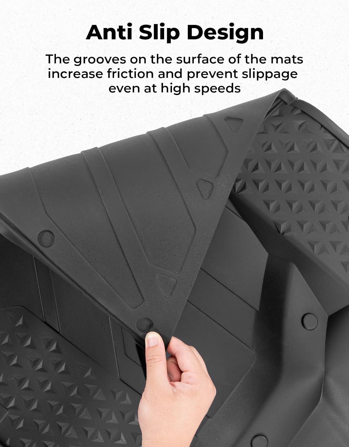 KEMIMOTO UTV Floor Mats Compatible with Polaris Ranger XD 1500, 2PCS TPE Front Floor Mat, Two-Seats Anti-Slip Rubber Floor Liners, Waterproof Heavy-Duty Durable 2024 2025 2026 Accessories - Image 6