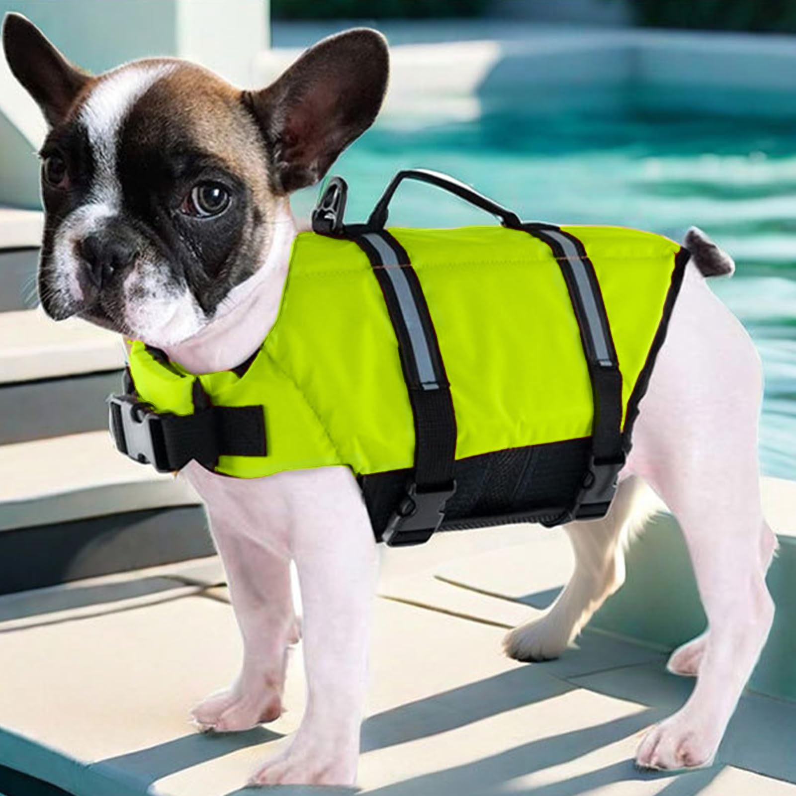 Gilet De Sauvetage Chien Ajustable Confortable Veste De Flottaison Chiot
