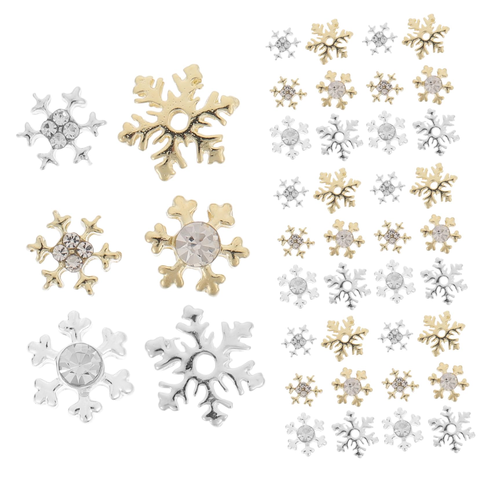 BESTYASH 5 Set Charm Per Unghie Decorazioni Glitterate Per Unghie Stile Natalizio Per Manicure E Decorazioni Per Feste 60 Pezzi*5