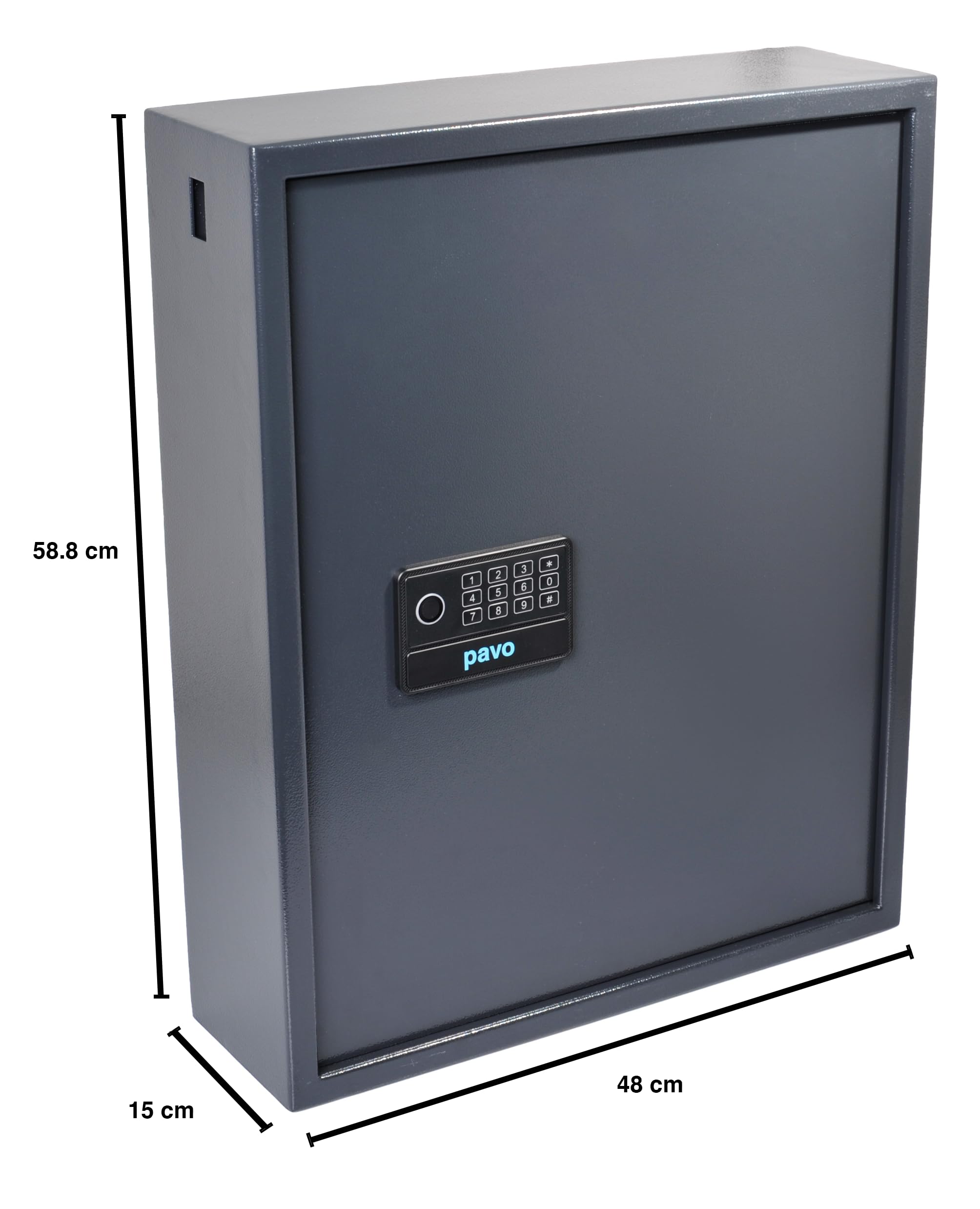 Pavo - Armoire à clés Haute sécurité Magnettag pour 100 clés - Gris foncé, 8015658