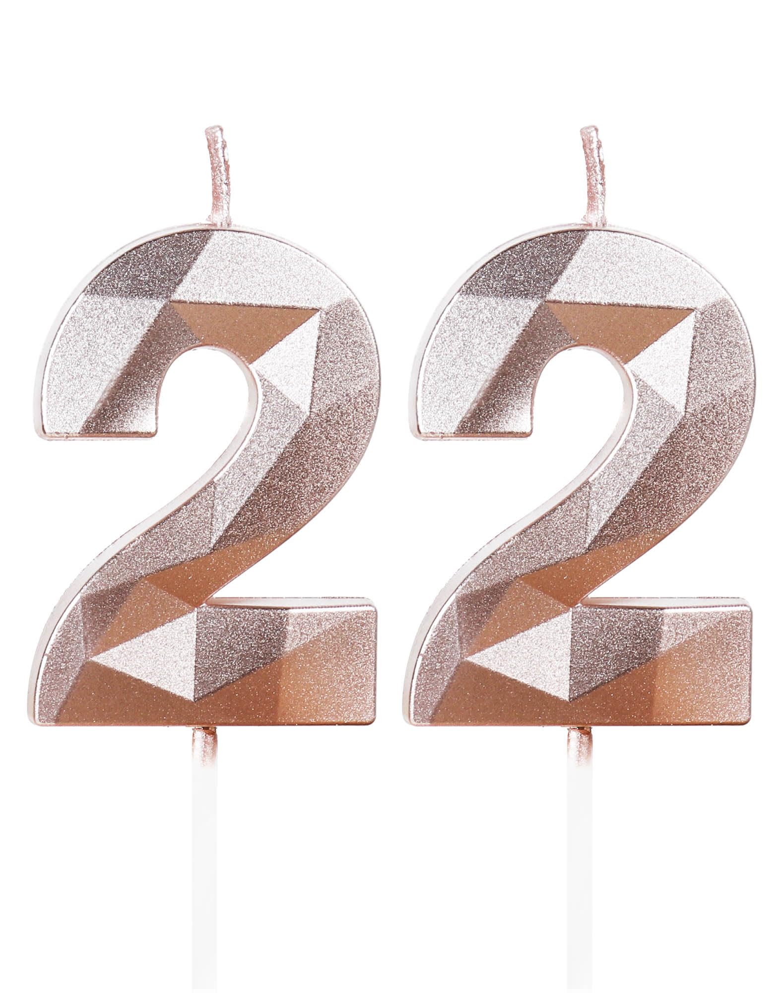Yiran 50th Birthday Candles, Gold Number 50 Happy Birthday Candles, Cake Topper Decorations for Birthday Party, Wedding Anniversary Celebration Supply — view 70