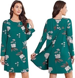 Deyeek Hospital Gowns for Women Open Back Tear Away Post Surgery Dress Long Sleeve