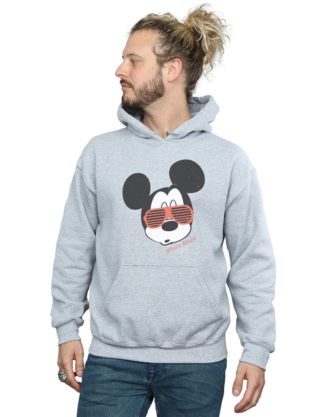Disney - Men's Hoodie - Mickey Mouse Sunglasses - 3XL - Grey