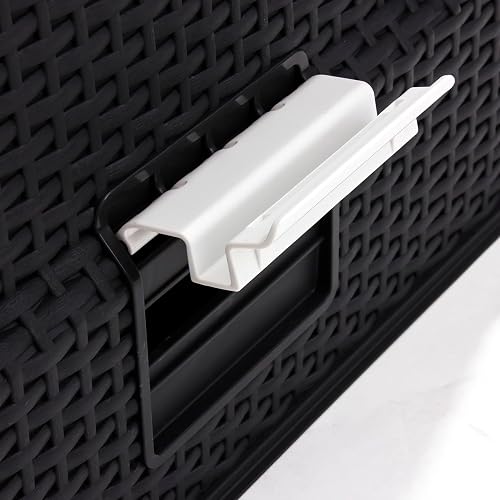 Curver Petlife Cat Litter Box with Lid and Scoop, Easy-Clean Drawer System for Hygienic Maintenance, Odour-Control Filter and Paw Scraper Grid, 51.5 x 38.5 x 40 cm, Anthracite - 3