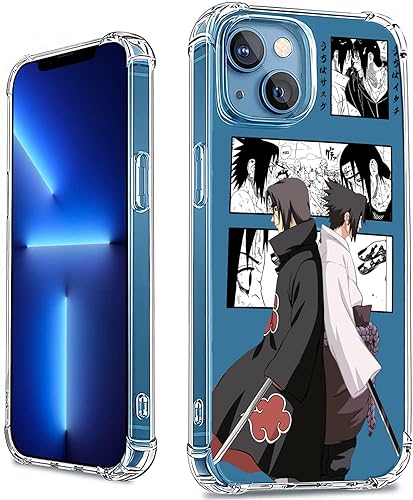 XXYUIKEZI Funda de TPU transparente a prueba de golpes para iPhone 15 Anime para niños y niñas (funda de anime genial para iPhone 15)