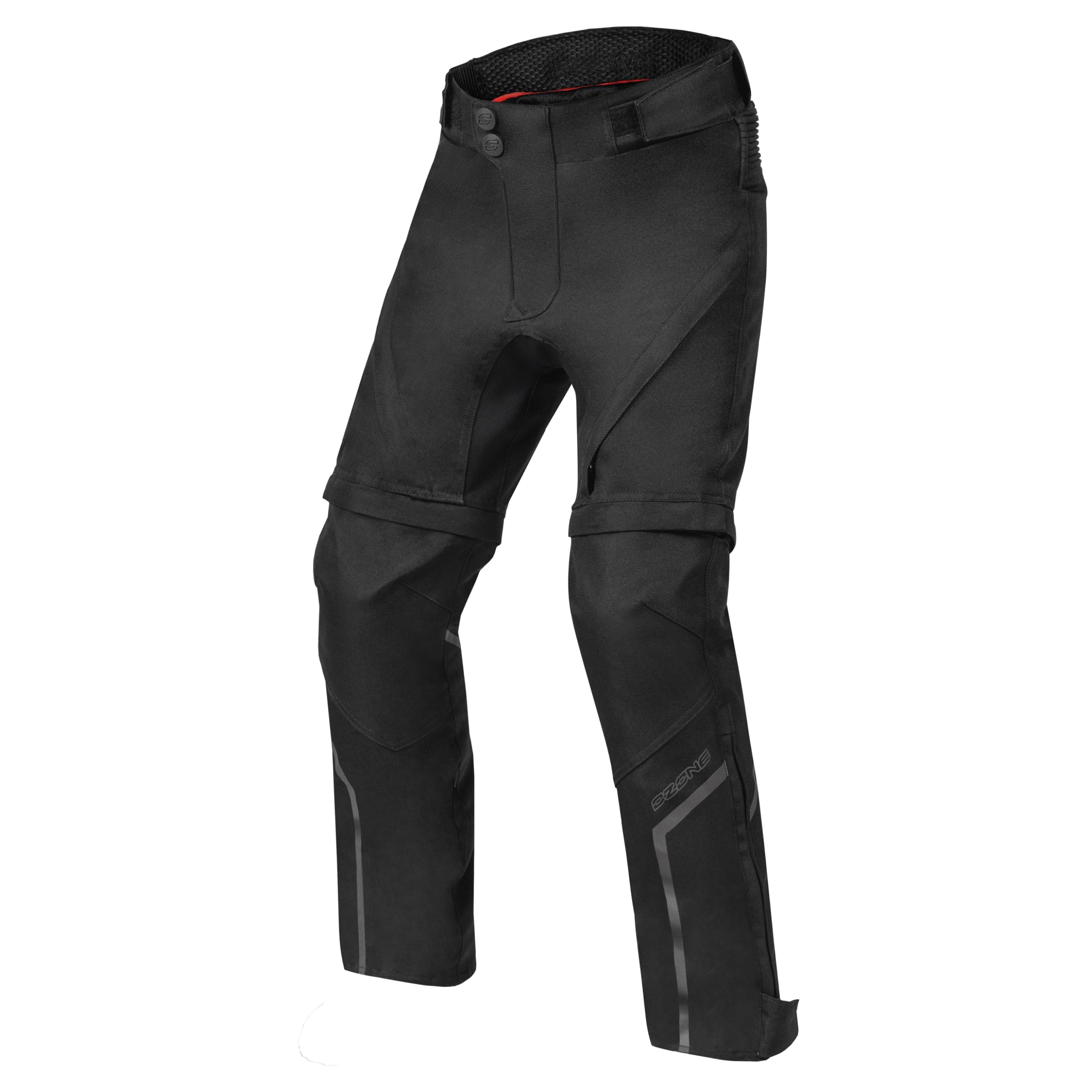 OZONE MOTO Union Junior Pantalon de Moto Enfant | Textiles | Protecteurs de Genou Niveau 1 | Membrane Intégrée | Possibilité d'extension de Jambe | 2 Canaux de Ventilation | 3 Tailles